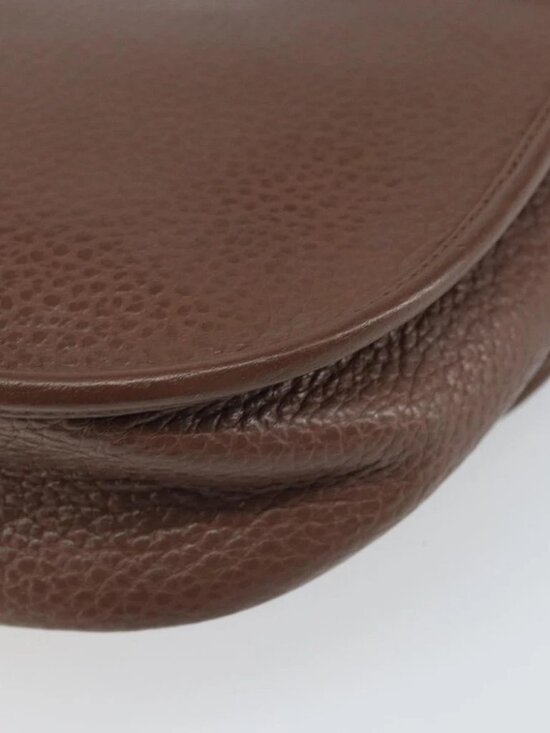 Christian Dior Shoulder Bag Leather Brown Gold Auth - Picture 10 of 15